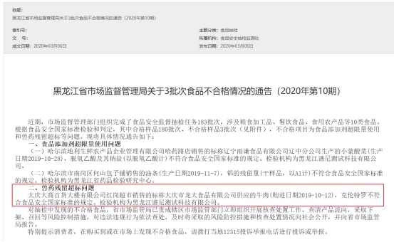 曝光！大慶大商紅崗超市牛肉抽檢不合格 為大商股份子公司